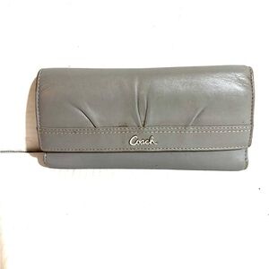 Coach Silver Leather Women's Wallet